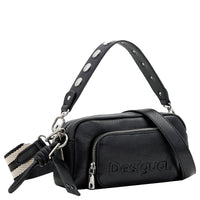 Desigual Half Logo - Umhängetasche 22 cm (black) - Markenkoffer