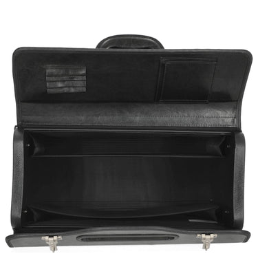 D&N Business - Pilotenkoffer 46 cm Leder (schwarz) - Markenkoffer