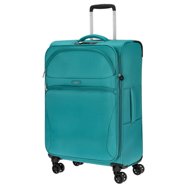 D&N Travel Line 9104 - 4 - Rollen - Trolley M 67 cm erw. (grün) - Markenkoffer