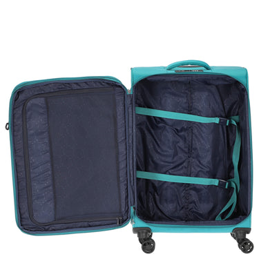 D&N Travel Line 9104 - 4 - Rollen - Trolley M 67 cm erw. (grün) - Markenkoffer