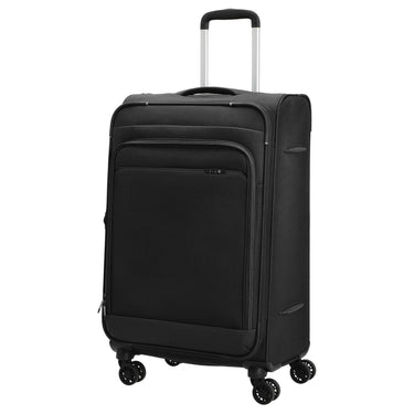 D&N Travel Line 9504 - 4 - Rollen - Trolley M 67 cm erw. (black) - Markenkoffer