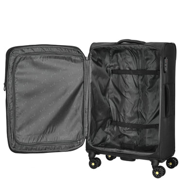 D&N Travel Line 9704 - 4 - Rollen - Trolley M 68 cm erw. (black) - Markenkoffer