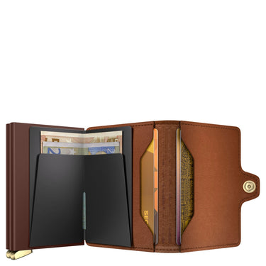 Secrid Twinwallet Emboss Lines - Kreditkartenetui 12cc 10.2 cm RFID (cognac+) - Ansicht 6