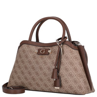 Guess Lindsey Satchel - Sac à main 36 cm (latte logo)