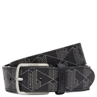 Lacoste The Blend Geschenkset - Kreditkartenetui und Gürtel (monogram noir gris, 95 cm)