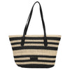 Seidenfelt Savonlinna - Cabas 47 cm (natural straw with black stripes)