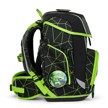 Ergobag Cubo "Lumi" - Schulranzen Set 5tlg. Modell 2025 (CyBär Race) - Markenkoffer