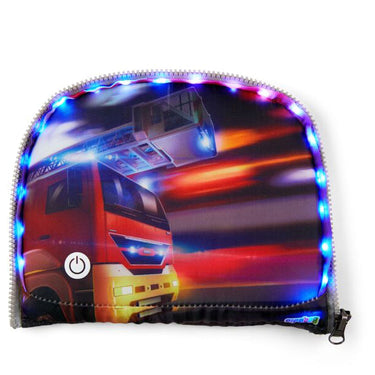 Ergobag Zubehör Pack / Cubo / Cubo light Zippies "LED" - Zip Fronttasche (Feuerwehr) - Markenkoffer