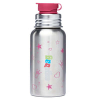 Ergobag Zubehör - Pura 500 ml Edelstahl Trinkflasche (Prinzessin) - Markenkoffer