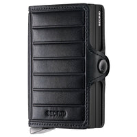 Secrid Twinwallet Emboss Lines - Porte-cartes 12cc 10,2 cm RFID (black+)