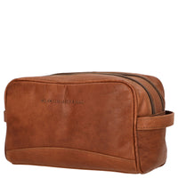 Chesterfield Brand Stacey - Trousse de toilette en cuir 24 cm (cognac)