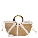 Coccinelle Shell Straw - Henkeltasche 37 cm (natural/pearl)