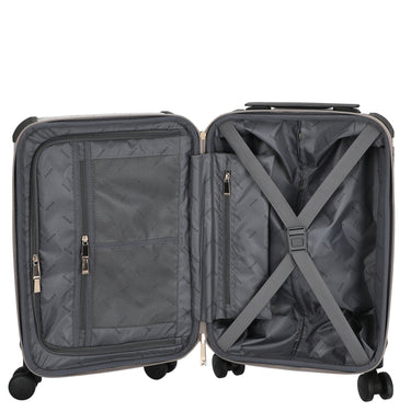 Guess Berta 18 IN - 4 - Rollen - Kabinentrolley 53 cm (dark taupe logo) - Markenkoffer