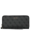 Guess Brenton SLG Large Zip Around - Portefeuille 12cc 21 cm (coal logo)
