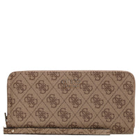 Guess Brenton SLG Large Zip Around - Geldbörse 12cc 21 cm (latte logo)