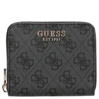 Guess Laurel II SLG Small Zip Around - Geldbörse 3cc 11 cm (coal logo) - Markenkoffer