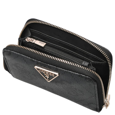 Guess Laurel ll SLG Med Zip - Geldbörse 6cc 14 cm (coal logo) - Markenkoffer