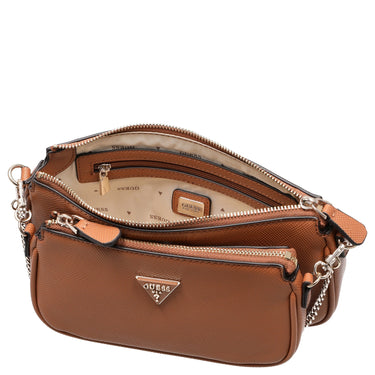 Guess Noelle II DBL Pouch - Umhängetasche 24 cm (light cognac) - Markenkoffer