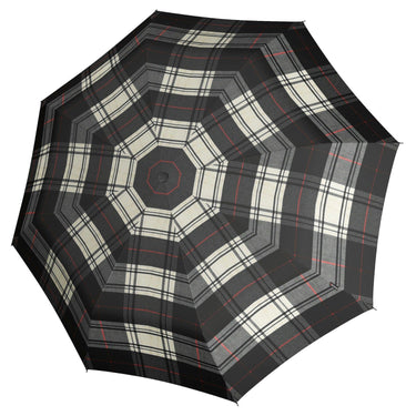 Knirps T.200 M Duomatic - Taschenschirm Regenschirm (check black/white) - Markenkoffer