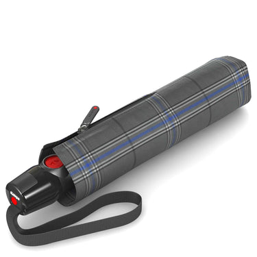 Knirps T.200 M Duomatic - Taschenschirm Regenschirm (check grey) - Markenkoffer