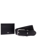 Lacoste Accessoire Geschenkset - Kreditkartenetui 6cc und Gürtel Leder (black, 105 cm) - Markenkoffer