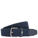 Lacoste Casual - Stretchgürtel 3.5 cm (navy blue/obscurity - haiti blue - white - lemon - white, 100 cm) - Markenkoffer