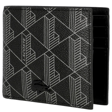 Lacoste Signature - Mens's Geldbörse 6cc 11 cm (allover monogram noir gris) - Markenkoffer