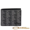 Lacoste The Blend - Coffret Cadeau - Portefeuille 3cc et Porte-clés (monogramme noir gris)