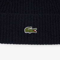 Lacoste Unisex Beanie - Mütze aus gerippter Wolle (navy blue) - Markenkoffer