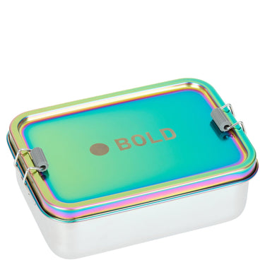 Lässig Lunchbox Stainless Steel Solid 18 cm - Brotzeitbox (Bold Rainbow) - Markenkoffer