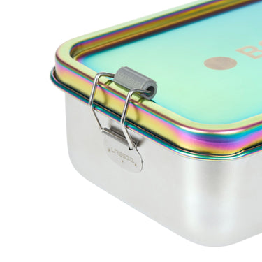 Lässig Lunchbox Stainless Steel Solid 18 cm - Brotzeitbox (Bold Rainbow) - Markenkoffer