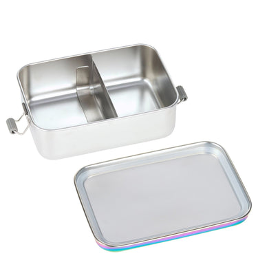 Lässig Lunchbox Stainless Steel Solid 18 cm - Brotzeitbox (Bold Rainbow) - Markenkoffer