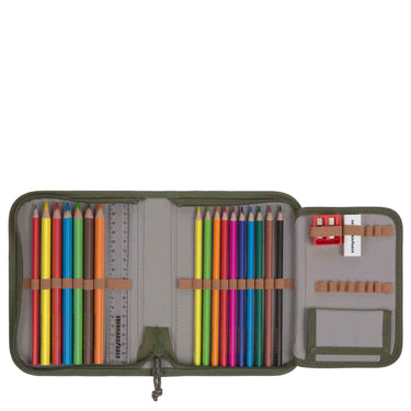 Lässig School Set Boxy Unique - Schulranzen Set 7tlg. (Olive) - Markenkoffer