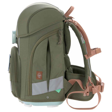 Lässig School Set Boxy Unique - Schulranzen Set 7tlg. (Olive) - Markenkoffer