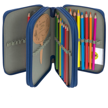 Lässig School Triple Pencil Case - Mäppchen (Unique Dark Blue) - Ansicht 3