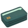 Lässig Triple Pencil Case - Mäppchen 21 cm befüllt (Dunkelgrün Ozean Edition) - Markenkoffer