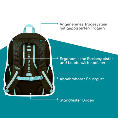 Neoxx FLOW - Schulrucksack 42.5 cm (Queen of the nite) - Markenkoffer