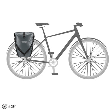 Ortlieb Back - Roller 40 - Hinterradtasche QL2.1 (2x20L) 42 cm (asphalt black) - Markenkoffer