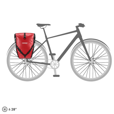 Ortlieb Back - Roller 40 - Hinterradtasche QL2.1 (2x20L) 42 cm (red black) - Markenkoffer