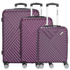 Paradise by CHECK.IN Kingston - Ensemble de valises à 4 roulettes 3 pièces (couleur : violet)