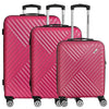 Paradise by CHECK.IN Kingston - Ensemble de valises 4 rouleaux 3 pièces (rose)