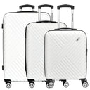 Paradise by CHECK.IN Kingston - 4 - Rollen - Trolley Set 3tlg. (weiÃŸ) - Markenkoffer