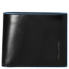 Piquadro Blue Square - Portefeuille homme RFID 2 cartes 11 cm (noir)