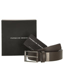 Porsche Design Grain - Gürtel 35 mm (dark brown, 120) - Markenkoffer