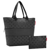 reisenthel shopper e1 - Ensemble cadeau 2 pièces (points brillants noir)