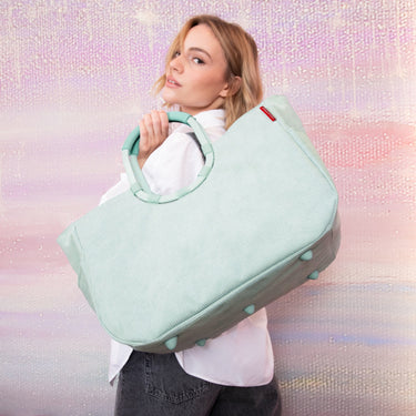 reisenthel shopping loopshopper L - Einkaufstasche mit Bügel 46 cm (cord mint) - Markenkoffer