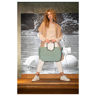 reisenthel shopping loopshopper L - Einkaufstasche mit Bügel 46 cm (frame twist sage) - Markenkoffer