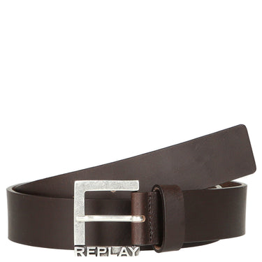Replay Men's Accessoires 3.5 cm - Gürtel Leder (brown cocoa, 90) - Markenkoffer
