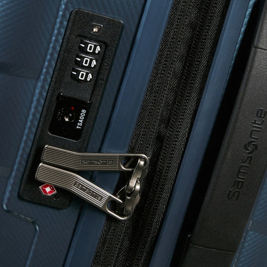 Samsonite Attrix - 4 Rollen Kabinentrolley S 55 cm erw. (steel blue) - Markenkoffer