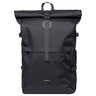 Sandqvist Icon Rolltop - Rucksack L 16" 65 cm erw. (black/ black with black leather) - Markenkoffer